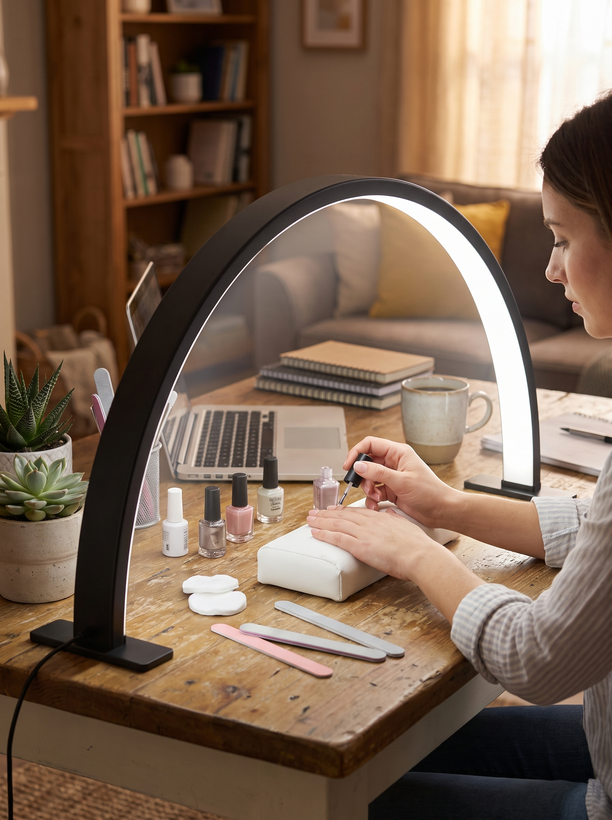Crescent Moon LED Desk Lamp lifestyle 3