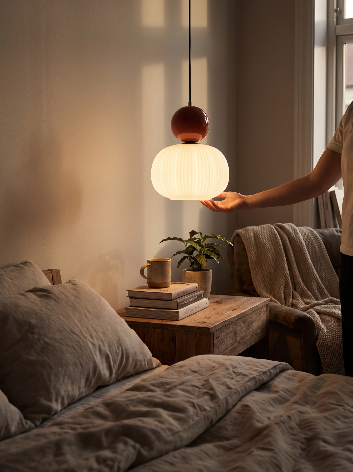 Nordic Pumpkin Pendant Light lifestyle 1