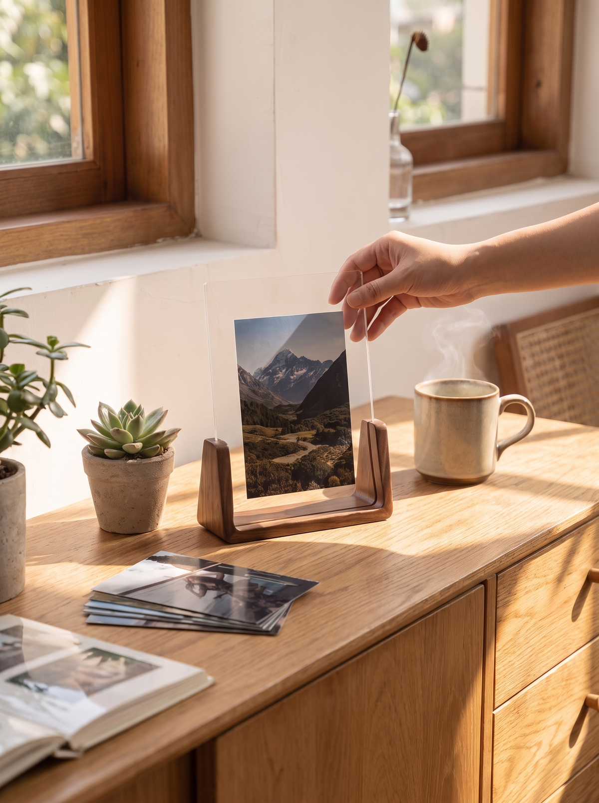 U-Shaped Acrylic Photo Frame lifestyle 1