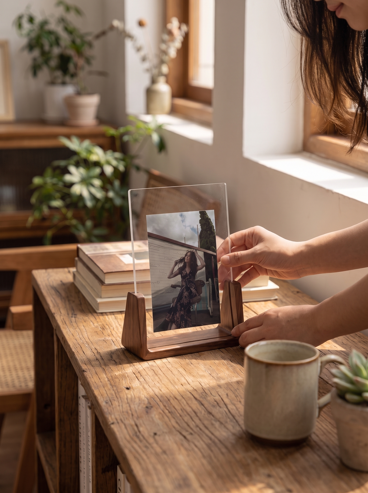 U-Shaped Acrylic Photo Frame lifestyle 2