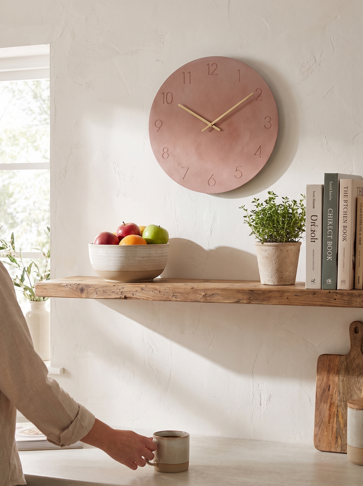 Nork Minimalist Wood Wall Clock lifestyle 1