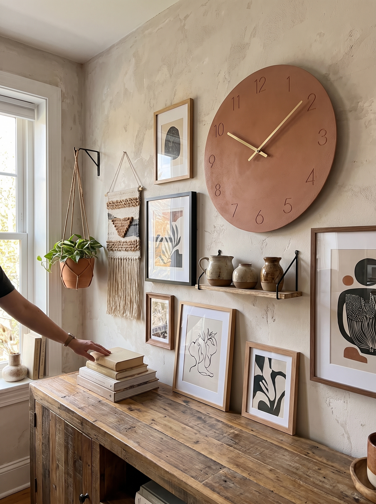 Nork Minimalist Wood Wall Clock lifestyle 3
