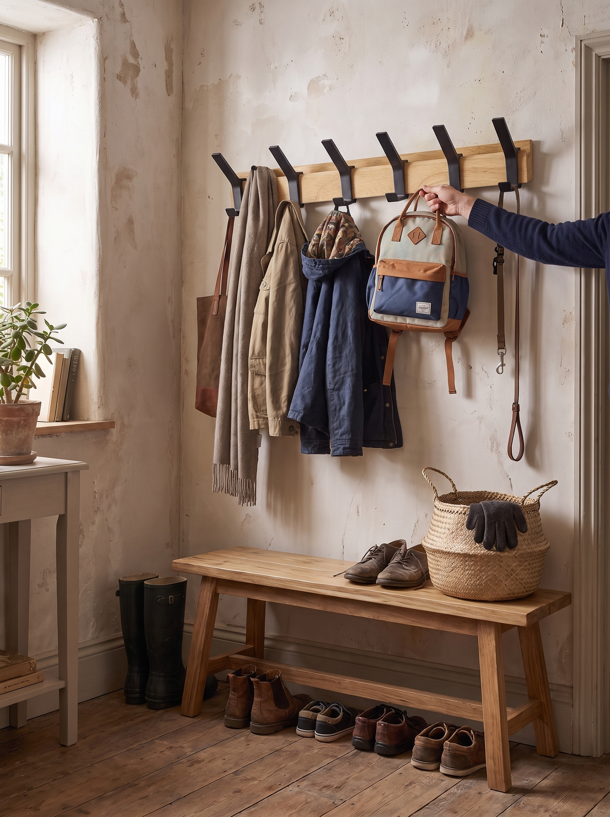 Nordic Dual Hook Coat Rack lifestyle 2