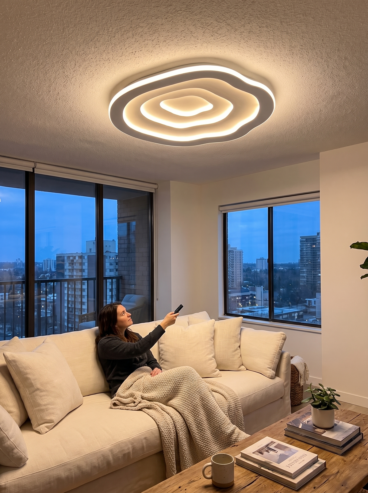 Ripple LED Flush Ceiling Lamp lifestyle 2