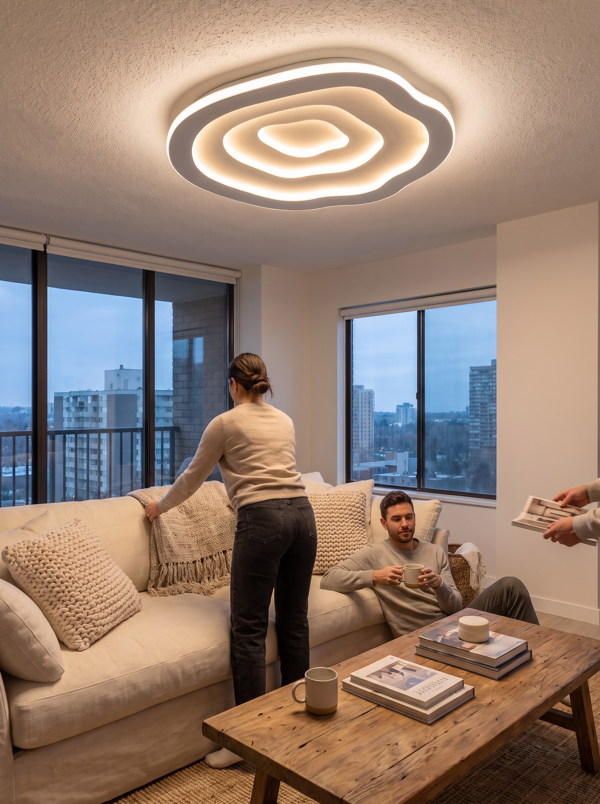Ripple LED Flush Ceiling Lamp lifestyle 1