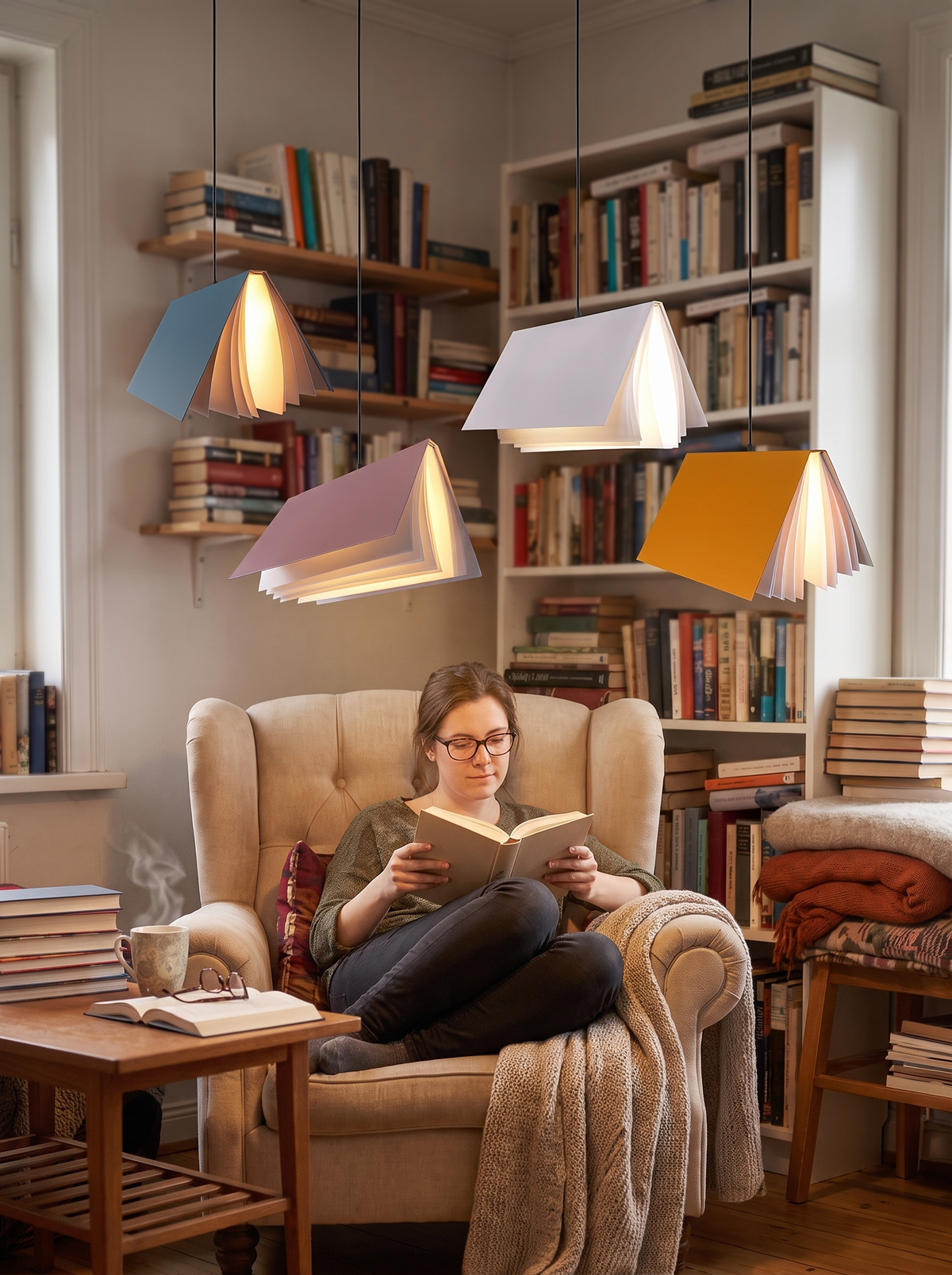 Flying Book Pendant Light lifestyle 1