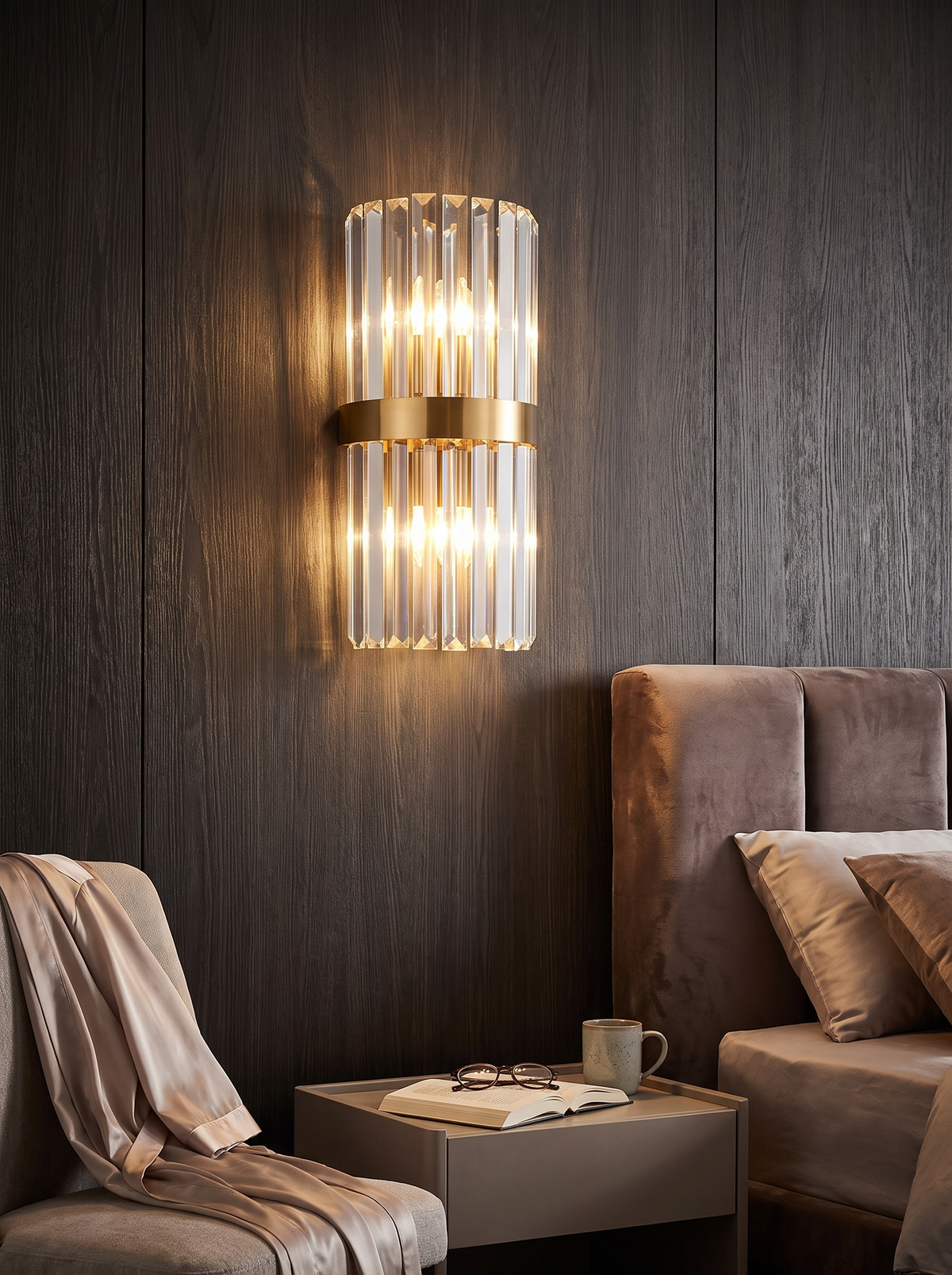 Crystal Stainless Steel Wall Light lifestyle 1