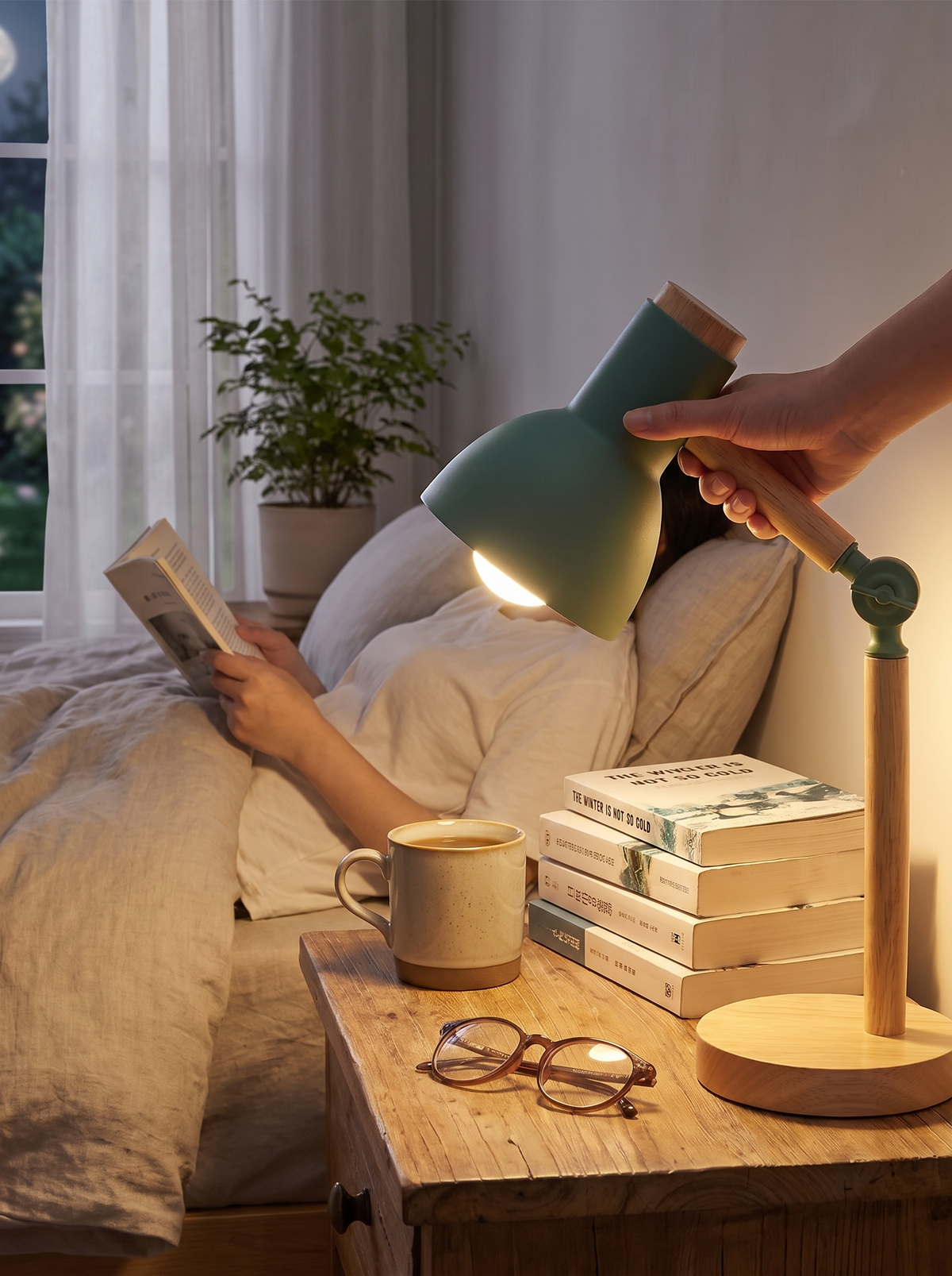Nordic Wooden Desk Lamp lifestyle 3