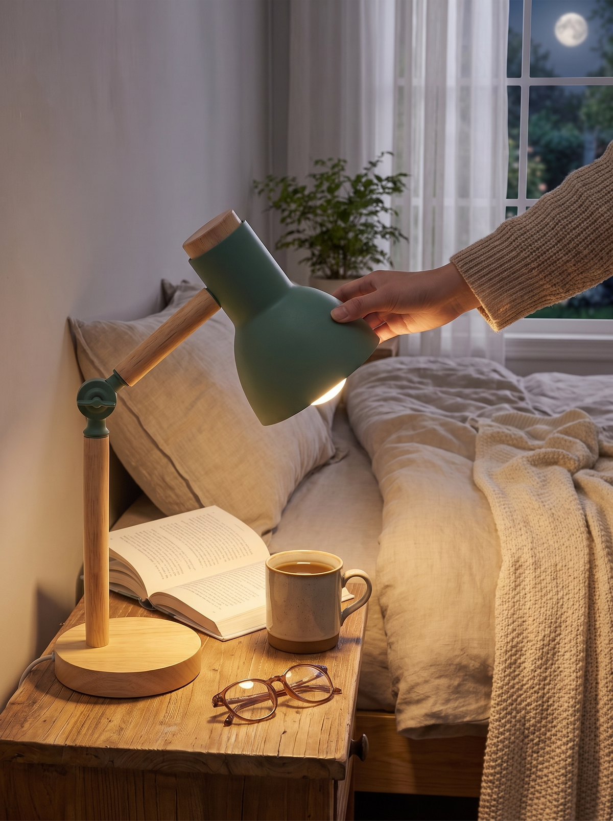 Nordic Wooden Desk Lamp lifestyle 1