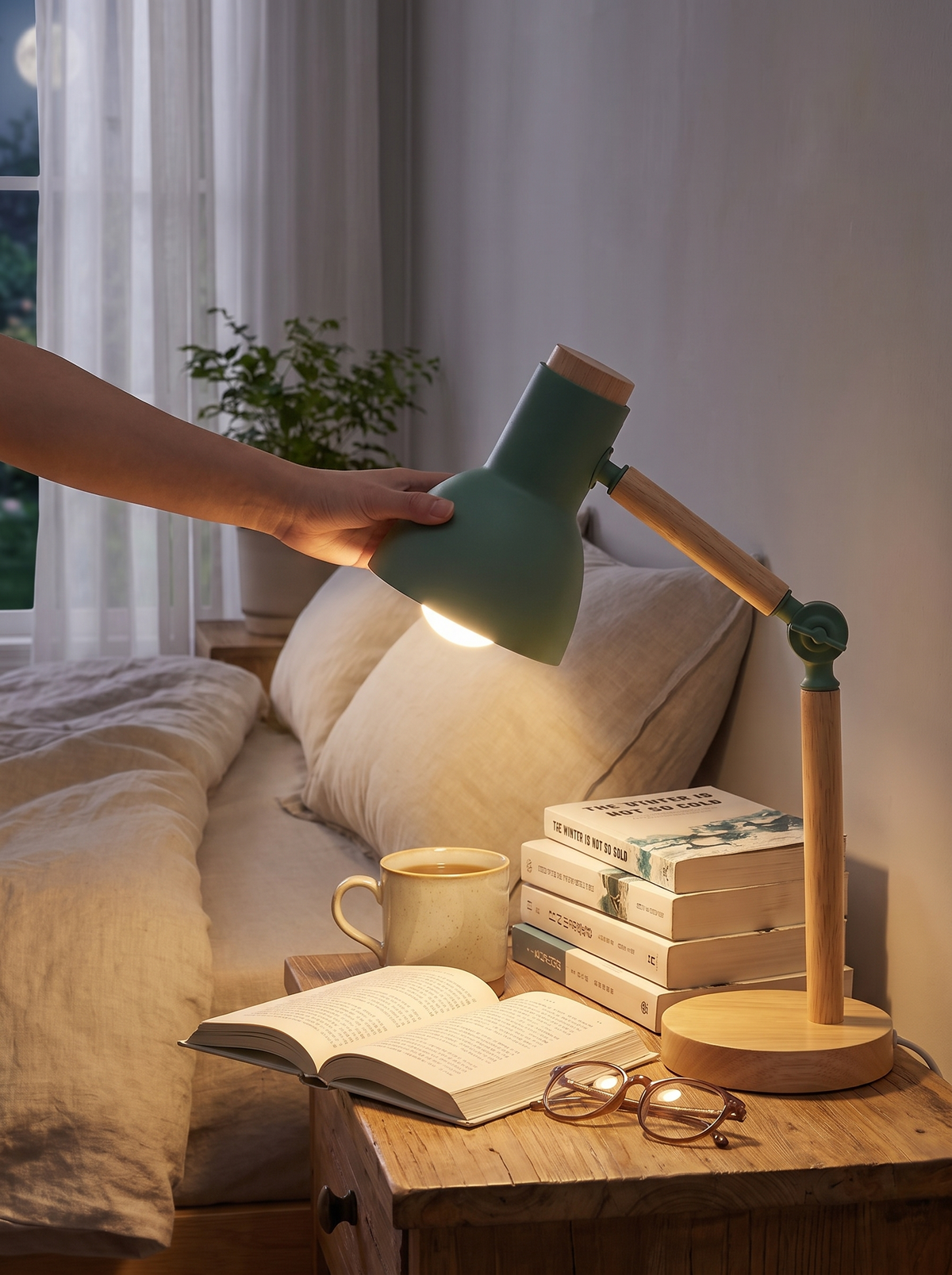 Nordic Wooden Desk Lamp lifestyle 2
