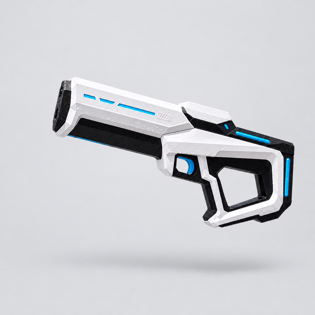 Large Tank Automatic Water Gun on a plain studio background