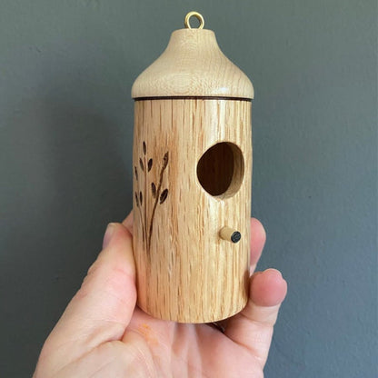 Wooden Hummingbird House Garden Decor