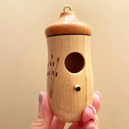 Wooden Hummingbird House Garden Decor