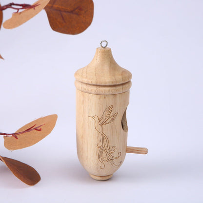 Wooden Hummingbird House Garden Decor