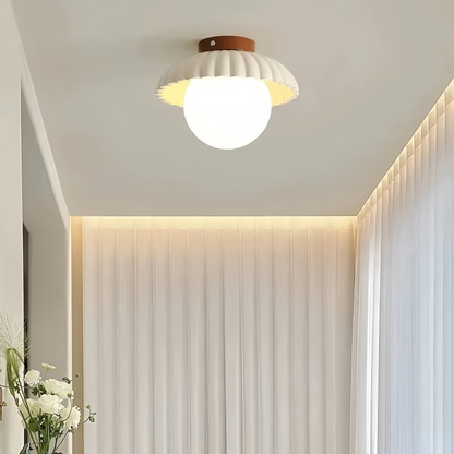 Iron & Glass Hallway Ceiling Light