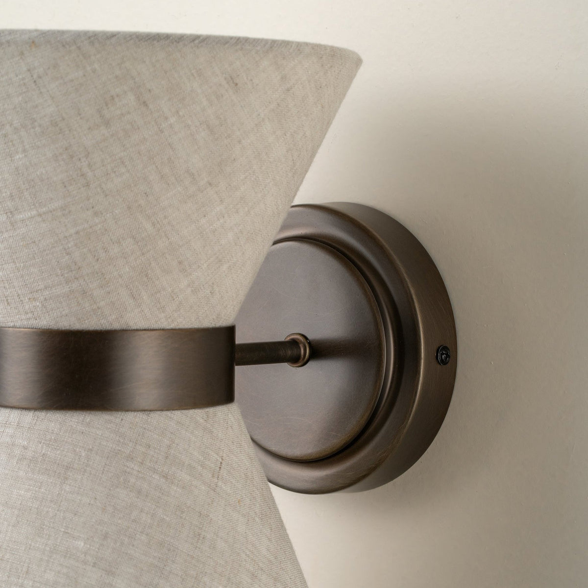 Bronze and Linen Wall Light