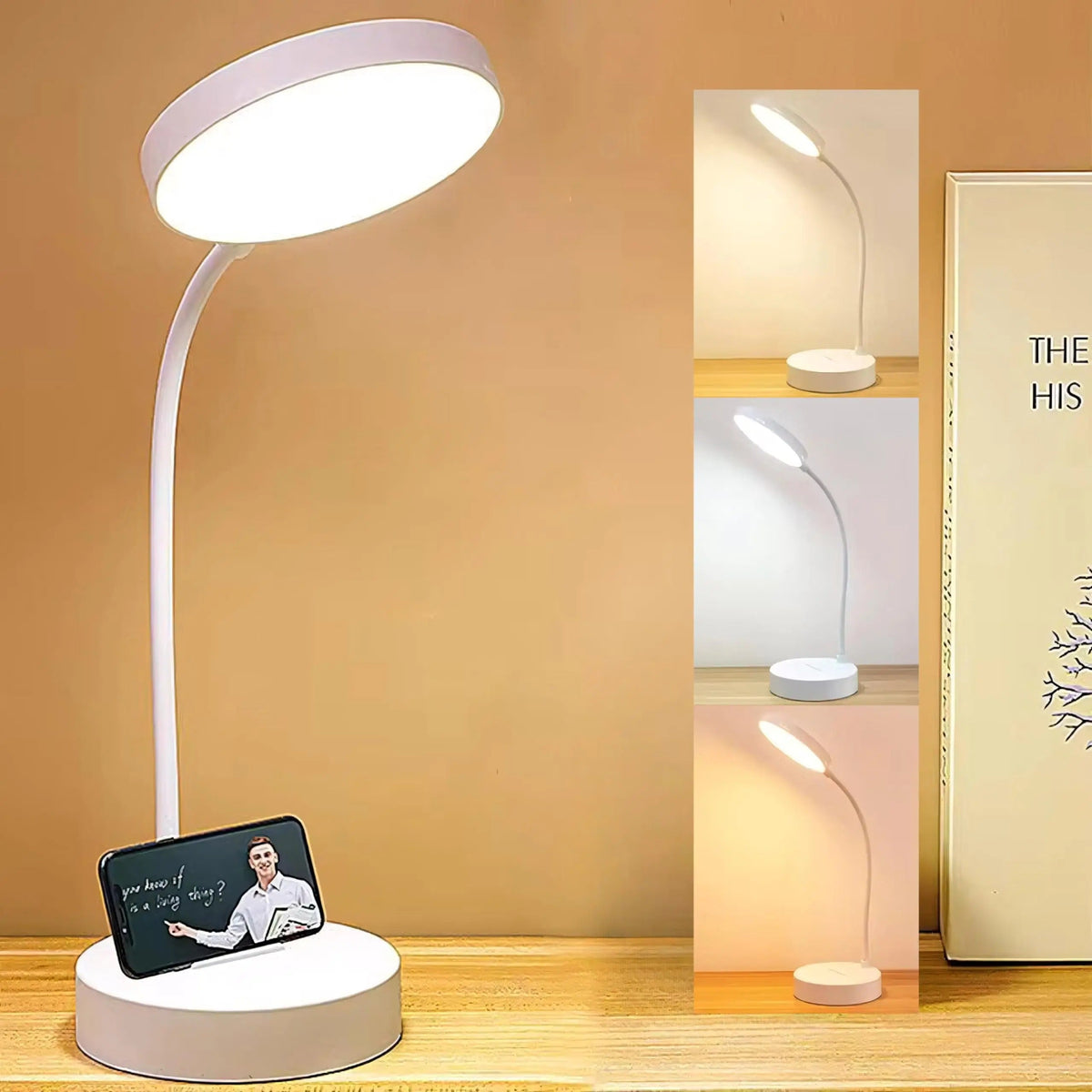 Cozy Crest Swan-Neck LED Desk Lamp with USB Port - Flexible Gooseneck Task Light for Home Office, Study & Bedside