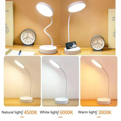 Cozy Crest Swan-Neck LED Desk Lamp with USB Port - Flexible Gooseneck Task Light for Home Office, Study & Bedside