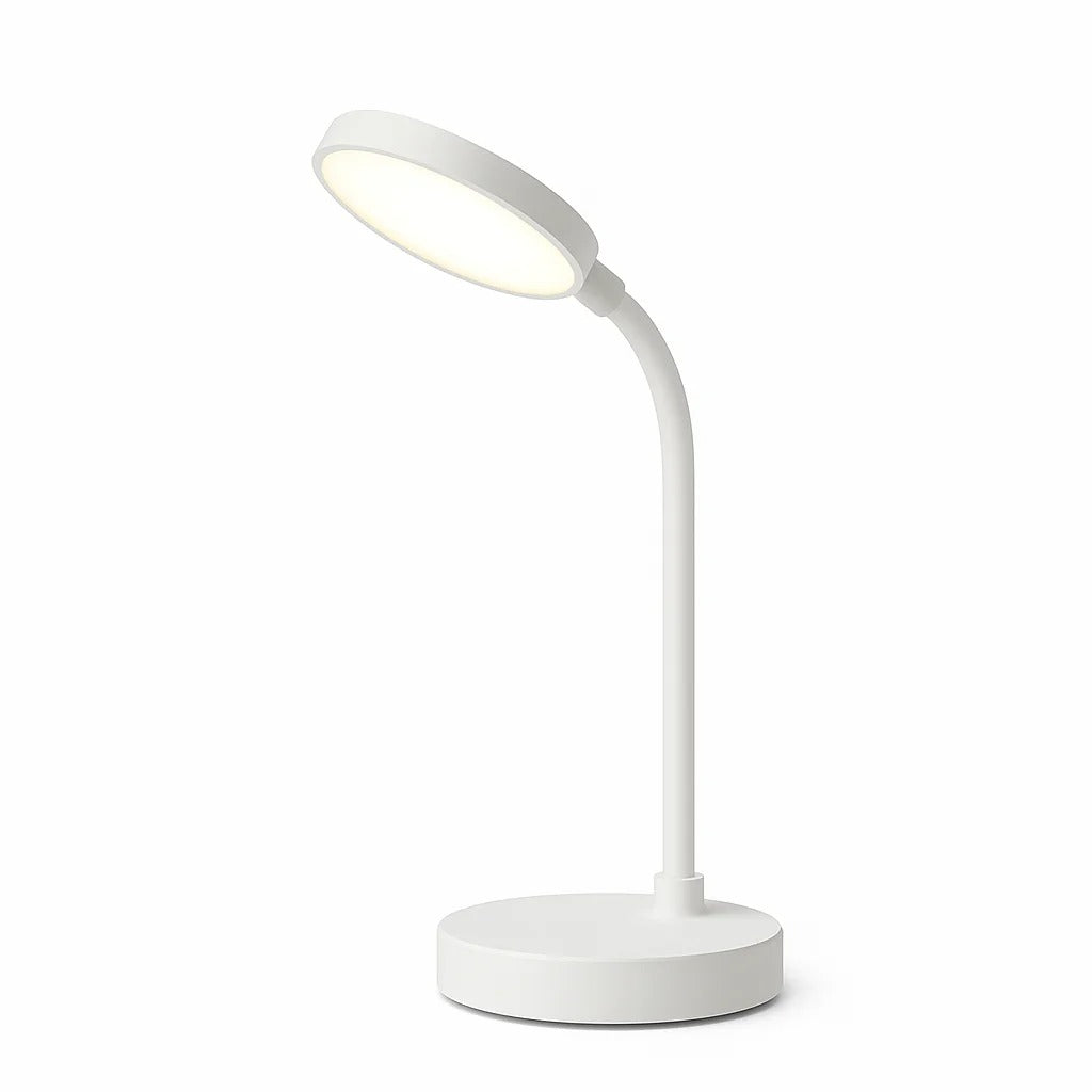 Cozy Crest Swan-Neck LED Desk Lamp with USB Port - Flexible Gooseneck Task Light for Home Office, Study & Bedside
