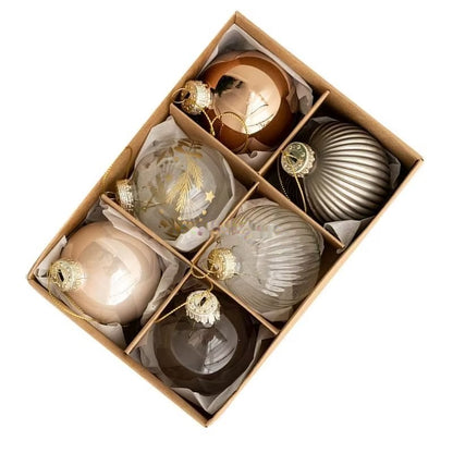 Ornament set in divided storage box
