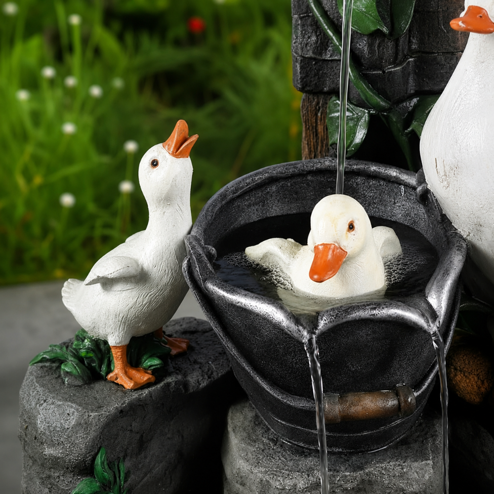 Solar Garden Birdbath Fountain