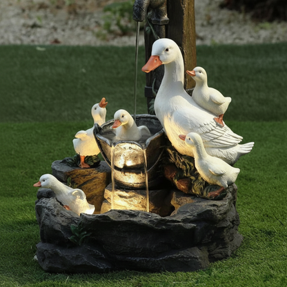 Solar Garden Birdbath Fountain