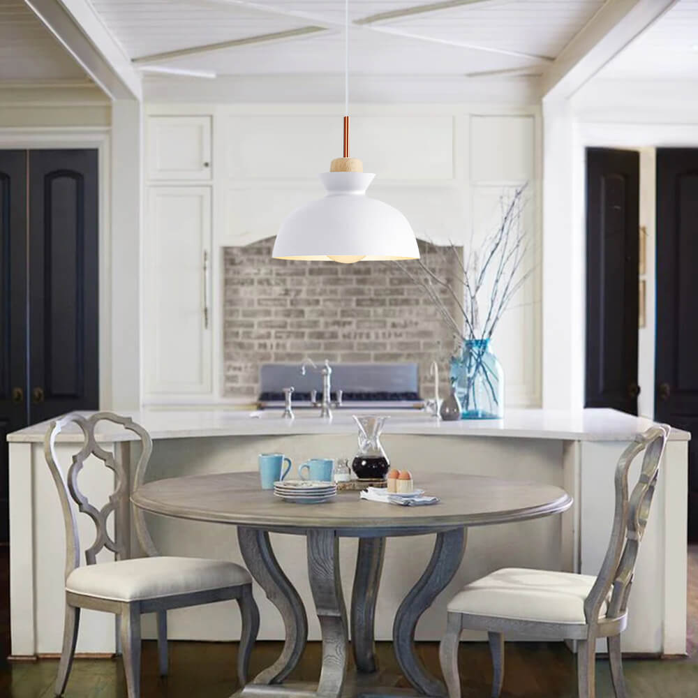 Scandinavian Metal Dome Pendant Light
