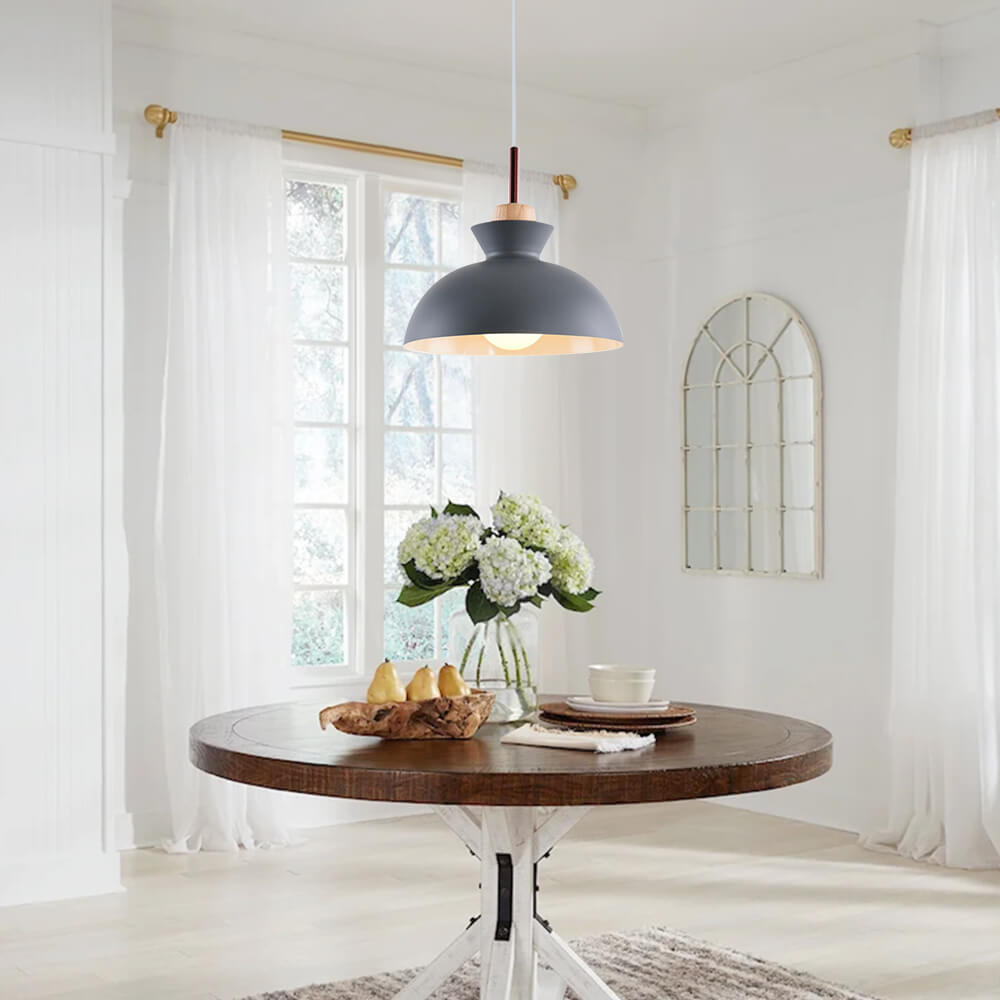 Scandinavian Metal Dome Pendant Light