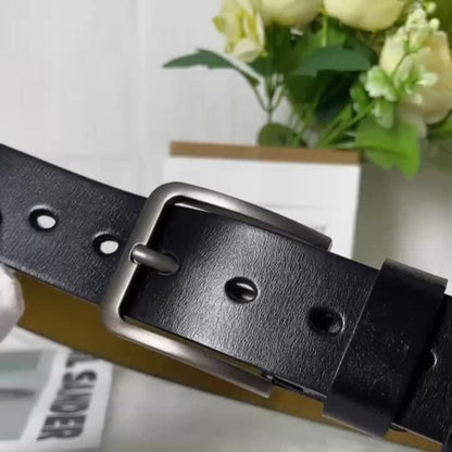 Pin Buckle Leather Belt
