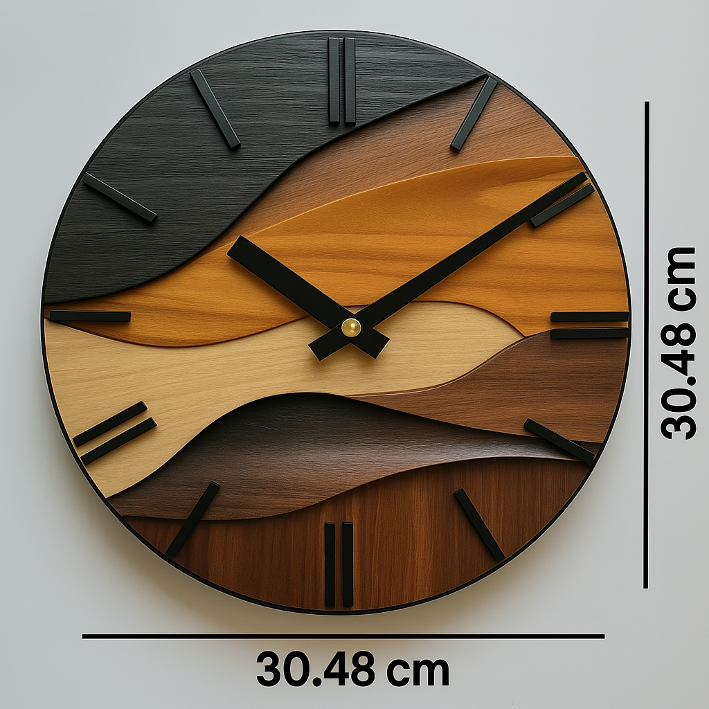 Nordic Wood Grain Wall Clock