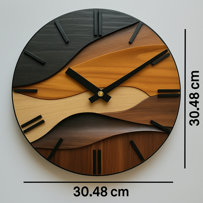 Nordic Wood Grain Wall Clock