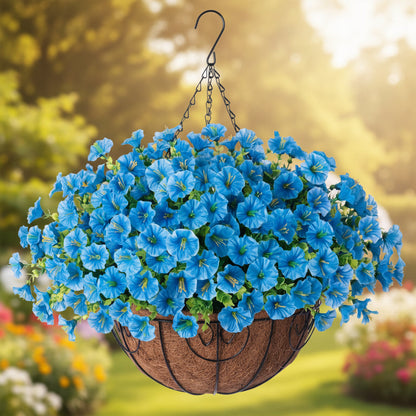 Silk Flower Hanging Basket Display
