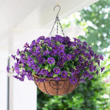 Silk Flower Hanging Basket Display