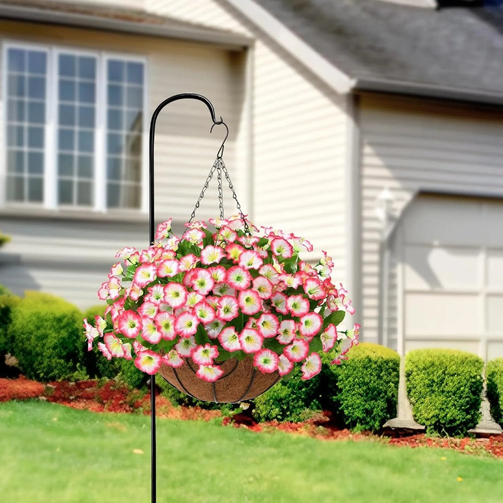 Silk Flower Hanging Basket Display