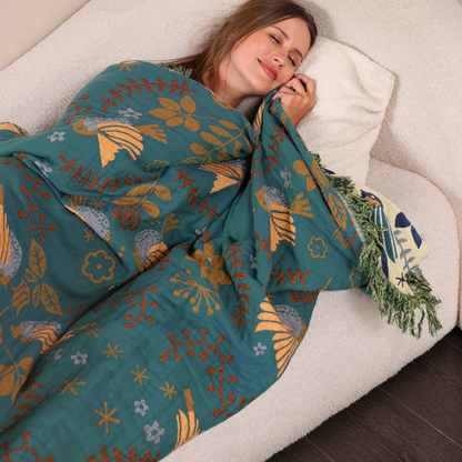 Scandinavian Bird Reversible Throw