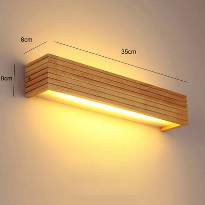 Modern Wooden Minimalist LED Wall Lamp